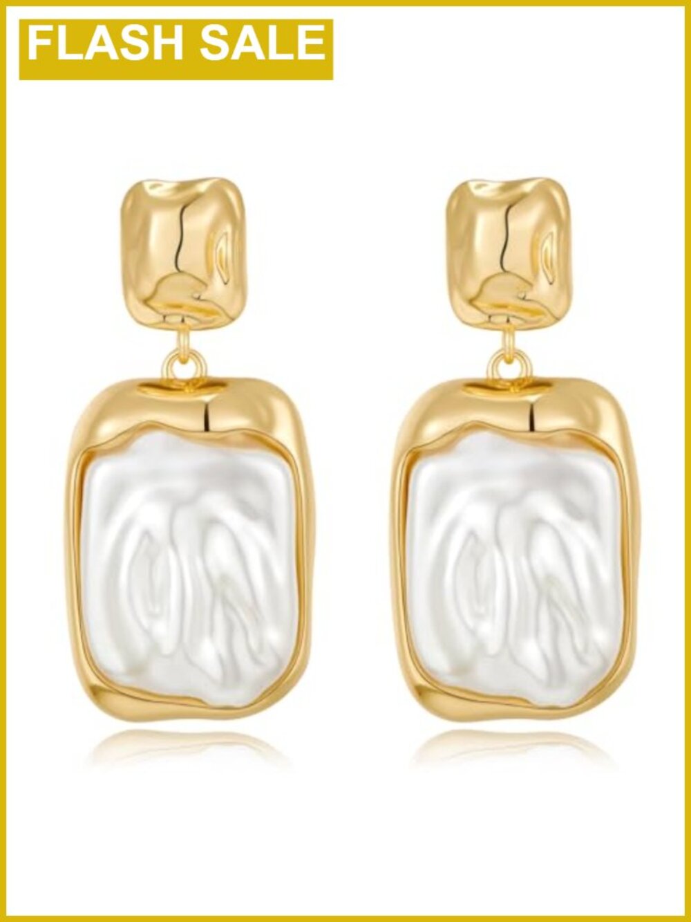 Baroque Pearl Drop Dangle Earrings for Women Statement Jewelry